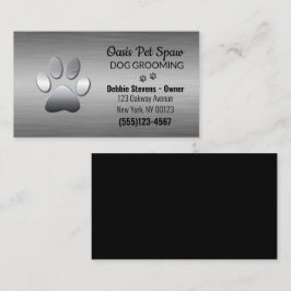 Lux Paw Print Dog Pet Grooming Service Visitenkarte