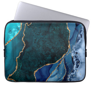 Lux Peacock Agate & Gold Laptopschutzhülle