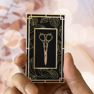 Lux Salon Vintages Goldflorentmuster Visitenkarte