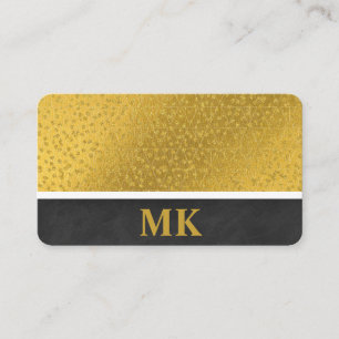 Lux Texture und Gold Speck Monogramm Visitenkarte