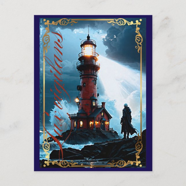 Lux vigilans einladungspostkarte (Vorderseite)