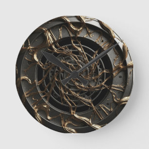 Luxe 3D-Zifferblatt Runde Wanduhr