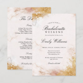 Luxe Bachelorette Wochenende Einladung