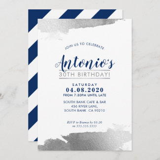 LUXE BIRTHDAY PARTY INVITE Modernes vergoldetes Si Einladung