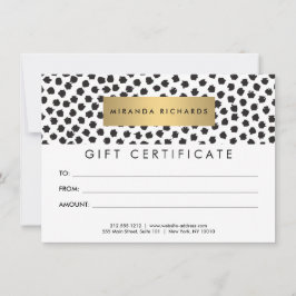 Luxe Black Confetti Dots II Geschenkgutschein