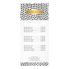 Luxe Black Confetti Dots II mit Gold Bar Werbekarte