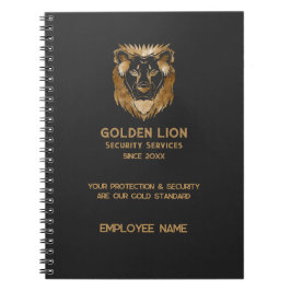 Luxe Black Gold Lion Business Logo Notizblock