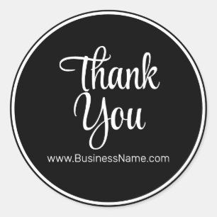 Luxe Black Vielen Dank, dass Sie verpackend-elegan Runder Aufkleber