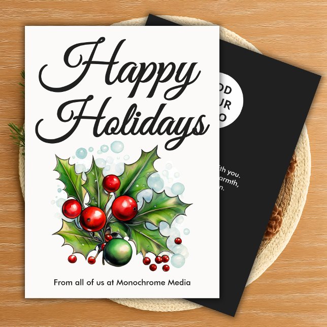 Luxe Black & White Christmas Card Feiertagskarte (Von Creator hochgeladen)