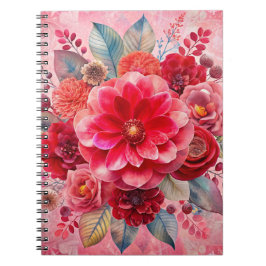 Luxe Blumenträume mit pastellfarbenen Blume und Ab Notizblock