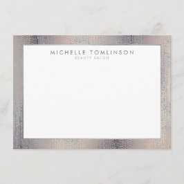 Luxe Blush Confetti Rain Muster Gray Notecard Mitteilungskarte