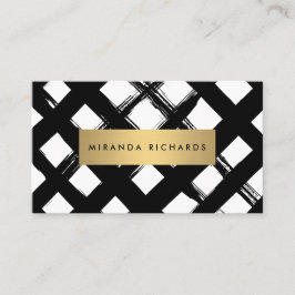 Luxe Bold Brushstrokes Business Card Visitenkarte