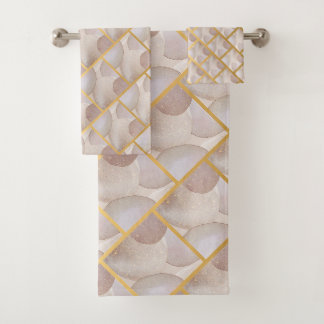 LUXE BUBBLE ABSTRAKTES BADEZIMMER TOWEL SET