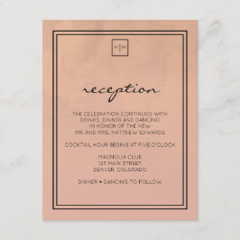 Luxe Burgunder und erröten Empfangs-Karte Begleitkarte