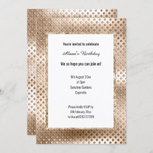 LUXE CHAMPAGNE SEQUIN DENT INVITATION EINLADUNG