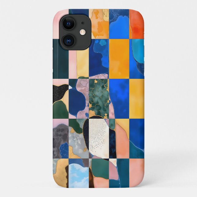 Luxe Checkerboard Vorhang Case-Mate iPhone Hülle (Rückseite)