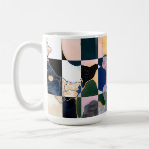 Luxe Checkerboard Vorhang Kaffeetasse