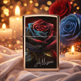 Luxe Dark Rose Art mit „Live Laugh Love“-Schriftzu