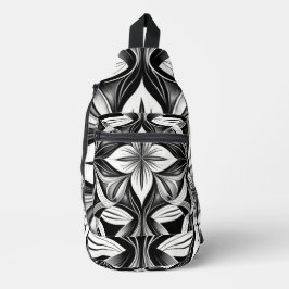 Luxe Deko Black & White Crossbody Bag