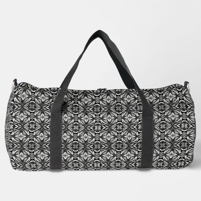 Luxe Deko Black & White Duffle Bag (Vorderseite)