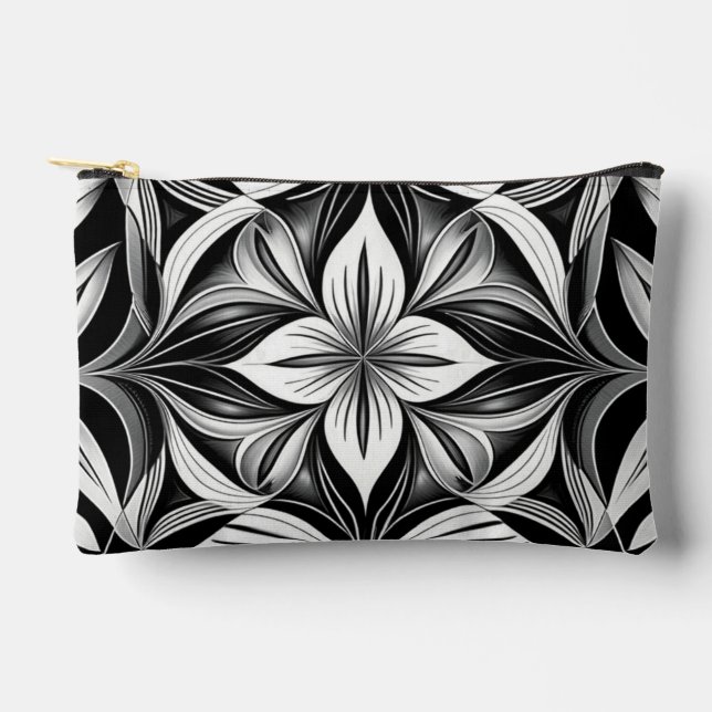 Luxe Deko Black & White Zubehörtasche (Vorderseite)