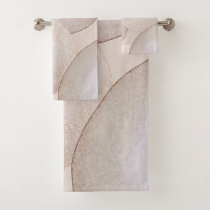 LUXE DESIGN NEUTRAL GOLD 2 BADEZIMMER TOWEL SET