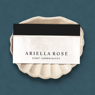 Luxe Eleganter Schwarz-Weiß-Marmor Visitenkarte