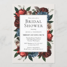 Luxe Floral Frame Brautparty Einladung