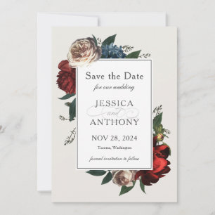 Luxe Floral Save the Date für Hochzeit