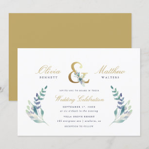 Luxe Floral Wedding Einladung