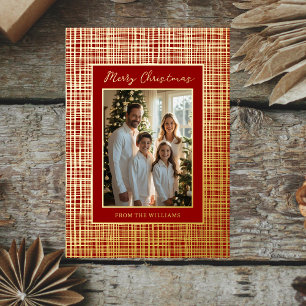 Luxe Foil Weihnachtskarte Template anpassen Rot Folien Feiertagskarte