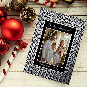 Luxe Foil Weihnachtskarte Template anpassen Schwar Folien Feiertagskarte