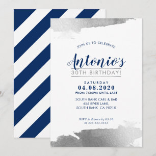 LUXE GEBURTSTAGS-PARTY LADEN modernes vergoldetes Einladung