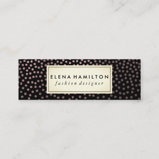 Luxe geklatschtes Muster Mini Visitenkarte (Vorderseite)