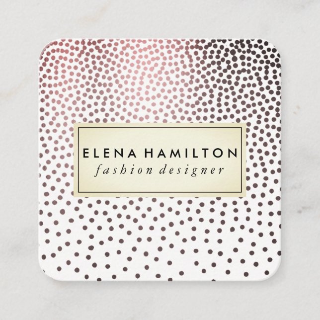 Luxe geklatschtes Muster Quadratische Visitenkarte (Vorderseite)