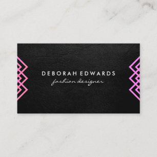 Luxe Geometric Lines Chic Texture Visitenkarte