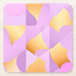 Luxe Geometric Shapes Square Paper Untersetzer