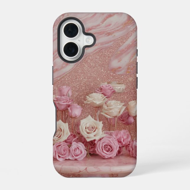 Luxe Girly Pink iPhone 16 Hülle (Rückseite)