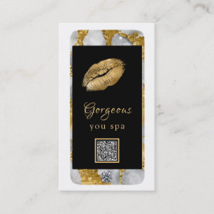 Luxe Glam Handy Gold QR LOGO Foto Visitenkarte
