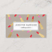 Luxe Glam Lipstick Muster auf Taupe