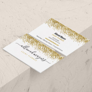 Luxe Gold Confetti Look Visitenkarte