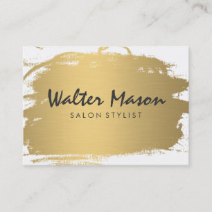 Luxe Gold gebürsteter moderner Text Visitenkarte