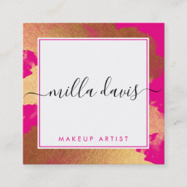 LUXE GOLD hübscher moderner Glamour vergoldet hell Quadratische Visitenkarte