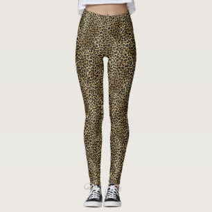 LUXE GOLD LEOPARD PRINT AKTIVE LEGGINGS