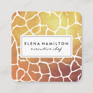 Luxe Gold Pattern Quadratische Visitenkarte