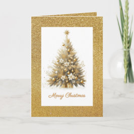 Luxe Gold Sparkle Weihnachtsbaum Gruß Feiertagskarte