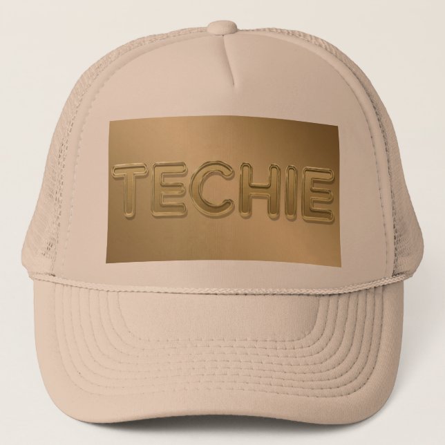 Luxe Gold Techie Khaki Hat Truckerkappe (Vorderseite)