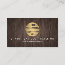 Luxe Gold und Holzkorn Catering, Restaurant, Koch Visitenkarte