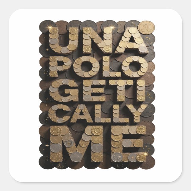 Luxe Gold UNVERBLÜMT ICH Sticker Grafik (Vorderseite)