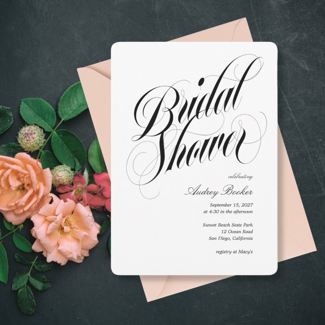 Luxe Headline Brautparty Einladung (Von Creator hochgeladen)